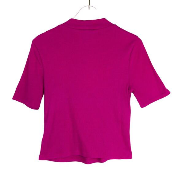 Wild Fable Magenta Purple Ribbed Knit High Neck Top Small - Picture 2 of 6